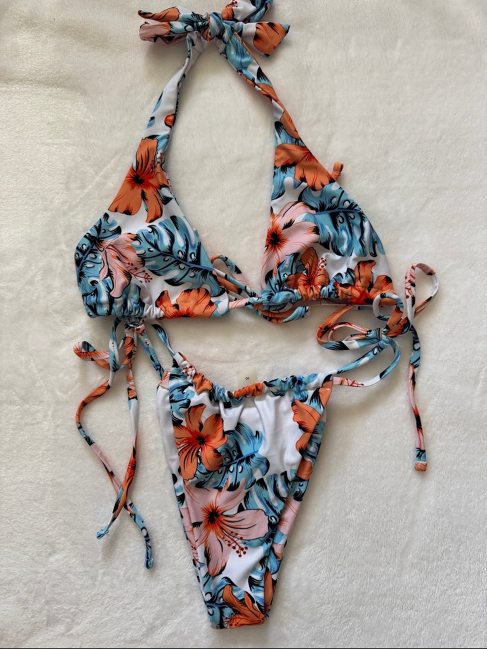 Tropical Print Bikini Set